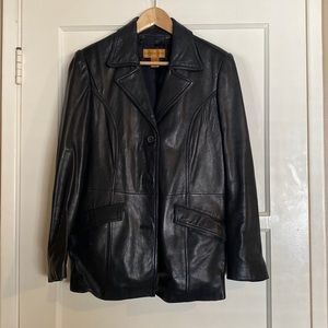 Vintage black leather jacket